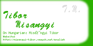 tibor misangyi business card